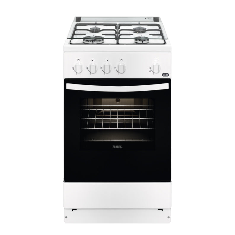 Aragaz Zanussi ZCG510S1WA, Gaz, 4 arzatoare, 50 cm, Alb