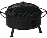 Bol De Foc Cu Grill Landmann Pentru Terasa Ø 78 Cm H 55 Cm Negru