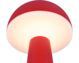 Veioza Cu Led Integrat Fungo 2w 200 Lumeni, Lumina Reglabila, Pentru Exterior Ip54, Incarcare Usb, Rosu