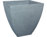 Ghiveci Striat Geli, Plastic, 40x40x42 Cm, Gri