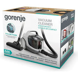 Aspirator Gorenje VCEA01GACWCY, 800W, recipient praf 2.2L, filtru HEPA, alb/negru