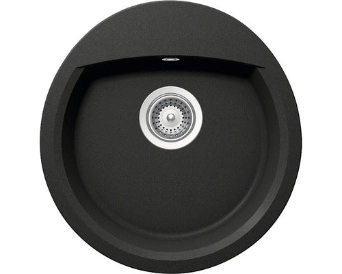Chiuveta Bucatarie Rotunda Schock Manhattan R-150 47x49 cm Cristalite Nero