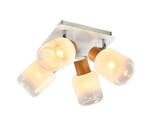 Plafoniera Gentle E27 Max. 4x15w, Alb/natur