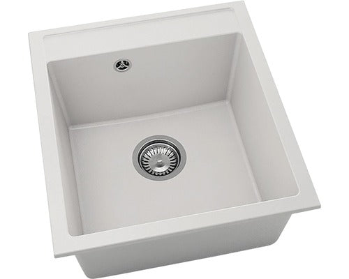 Chiuveta Bucatarie Cu O Cuva Fat Avangard 224 51x46 Cm, Fara Picurator, Fatgranit White