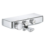 Baterie de dus/cada cu termostat Grohe Grohtherm SmartControl, butoane push, diverter cada, CoolTouch, EasyTray, crom
