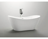 Cada de Baie Ovala Freestanding Curbat Max, 180x72x71 cm, Acril, Alb, FR13