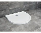 Cadita De Dus Semirotunda Radaway Delos P 90x100x5 Cm Acril Alb 4z19035-03n