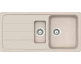 Chiuveta Bucatarie Cu 1 Cuva + ½ Schock Formhaus D-150l 100x50 Cm, Cu Picurator, Reversibila, Cristalite Sabbia