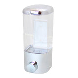 Dozator de sapun lichid, Frandis, de perete, actionare manuala, 400 ml, 7x8x19 cm, ABS, transparent/argintiu