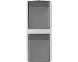 Priza Dubla Cu Impamantare Tem Fontana Ip44 Gri, Montaj Aplicat Vertical