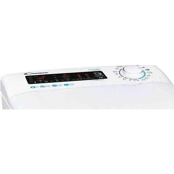 Masina de spalat rufe cu incarcare verticala Candy CSTG 48TME/1-S, 8 kg, 1400 RPM, Clasa B, Motor Inverter, Mix Power Systems, Alb