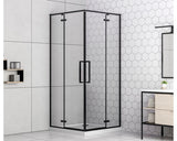 Cabina de dus patrata basano Slimline 90x90 cm sticla transparenta anticalcar profil negru