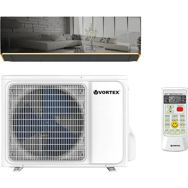 Aer conditionat VORTEX VAI0920HEBW, 9000 BTU, A++/A+, Oglinda, Wi-Fi, kit instalare inclus, Negru