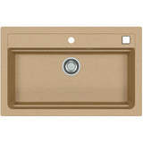Chiuveta bucatarie Alveus Atrox 40, material compozit, 790x500x200mm, sifon pop-up inclus, Beige