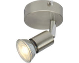 Spot Aplicat Gu10 1x3w, Bec Led Inclus, Nichel Mat