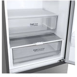 Combina frigorifica LG GBP62PZNCN1, 384 l, No Frost, Compresor Smart Inverter, DoorCooling+, Clasa C, H 203 cm, Argintiu