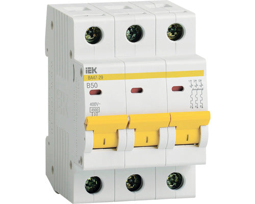 Disjunctor Electric Modular Iek 3p 50a 4, 5ka, Curba B