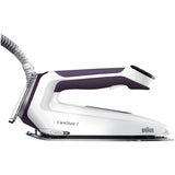Statie de calcat Braun CareStyle 7 IS7266VI, 2700W, 7.5 bari, abur variabil 160g/min, jet de abur 550g/min, rezervor detasabil 2L, tehnologie iCare, tehnologie FreeGlide, talpa EloxalPlus, sistem decalcifiere Ultimate FastClean, oprire automata, violet
