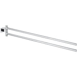Suport prosop Grohe Essentials Cube, 2 brate, 450 mm, fixare ascunsa, Crom
