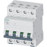 Siguranta electrica automata Siemens 5SL6406-7, latime 4 module, 6kA, 4P, caracteristica C, 6A