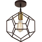 Plafoniera Klausen, Atom Pl1, Negru/Auriu, IP20, E27, 1 x 11 W