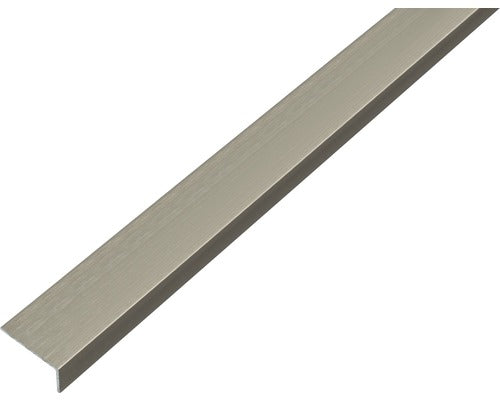 Cornier Aluminiu Alberts 20x10x1, 5 Mm, Lungime 1m, Autoadeziv, Nuanta Otel Inoxidabil
