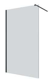 Paravan dus Sanotechnik Sanoflex 75-77x195 cm, profil negru