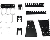 Set Carlige & Suport Unelte Pentru Panou Perforat, 17 Piese, Pentru Cod 8910137