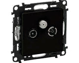 Priza Tv + R + Sat Simpla Legrand Valena Life, Negru Mat