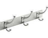 Cuier De Perete Cu 3x2 Carlige Hettich Modern 315x110x80 Mm, Aluminiu Eloxat/zamac Cromat