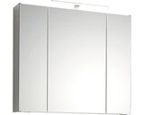 Dulap baie cu oglinda PELIPAL Capri, 3 usi, PAL, 80x70 cm gri cuart mat