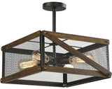 Lustra Lazarus E27 Max. 4x40w, Negru/maro