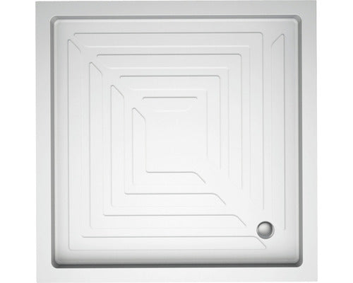 Cadita de Dus Patrata Autoportanta Belform Quadra, 90x90x15 cm, Acril, 27CB0098, Alb