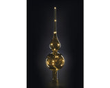 Varf Brad Tree Topper, Sticla, Auriu, Cu Timer Si Baterie