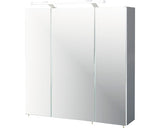Dulap Baie cu Oglinda Dorina, 3 Usi, PAL, 90x75 cm, Alb