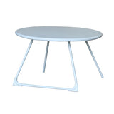 Masuta de cafea pentru gradina, metalica, alb, 70 x 40 cm Janeiro