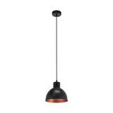 Pendul Truro, EGLO, E27, 1X60W, otel, negru, cupru