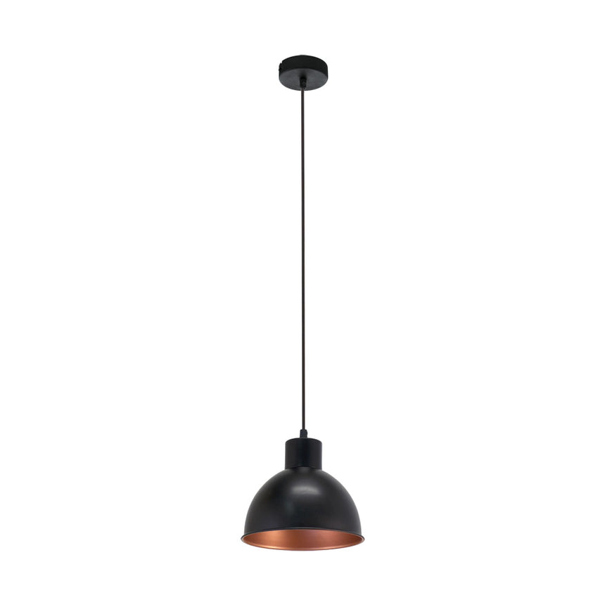 Pendul Truro, EGLO, E27, 1X60W, otel, negru, cupru