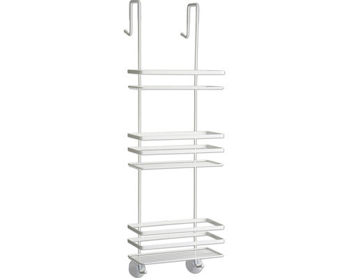 Etajera dus FORM & STYLE de agatat, cu 3 polite, alb mat, 77 cm