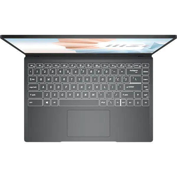 Laptop MSI Modern 14 B11MOU-649XRO, Intel Core i5-1155G7 pana la 4.5GHz, 14" Full HD, 16GB, SSD 512GB, Intel Iris Xe, Free Dos, Gri