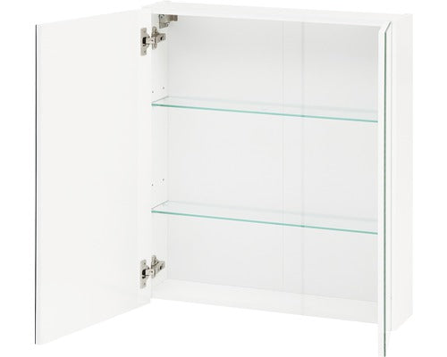 Dulap Baie cu Oglinda SPS 600.1, 2 Usi, PAL, 60x70,7 cm Alb Lucios