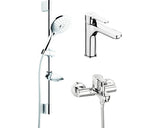 Pachet baterii Roca L20: baterie lavoar Cold Start + baterie cada dus + set dus, para dus, bara dus, furtun dus