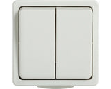 Intrerupator Dublu N&l Elektrotechnik Ip54 Alb, Montaj Aplicat