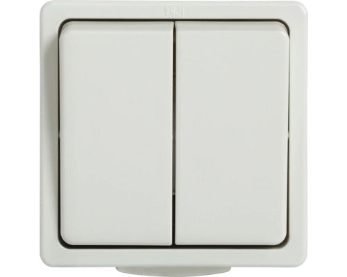 Intrerupator Dublu N&l Elektrotechnik Ip54 Alb, Montaj Aplicat