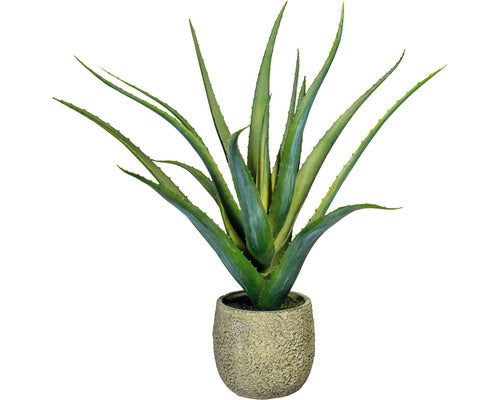 Planta Artificiala Aloe Vera In Ghiveci H 48 Cm Verde