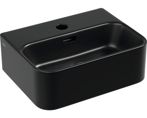 Lavoar Pe Blat Jungborn Three 39x30 Cm Negru Mat, Cu Ventil Scurgere Ceramic