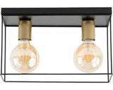 Plafoniera Talo E27 Max. 2x60w, Negru/auriu