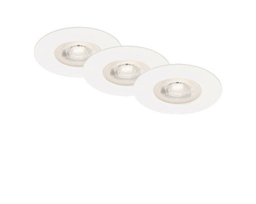 Spoturi incastrabile fixe cu LED integrat Kulana 5W 460 lumeni, 3000K, Ø90 mm, alb, pachet 3 bucati