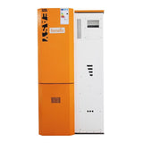 Centrala pe peleti Fornello Slimpel Easy 25 kw, arzator inox, sistem curatare arzator, pompa de circulatie, tiraj fortat 80 mm, buncar 135 litri, pompa electronica Grundfos, sistem curatare mecanica schimbator de caldura, A+