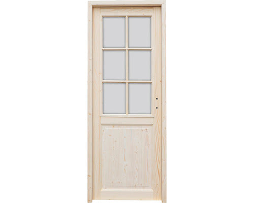 Usa de Interior Minerva Brad Natur Lemn Masiv 205x88 cm Stanga
